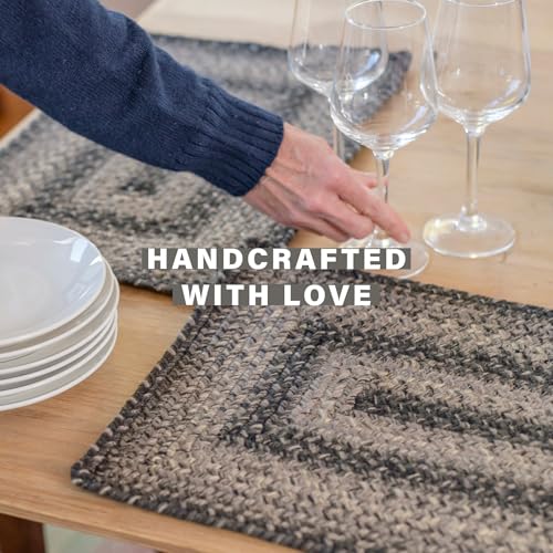 Homespice Flint Hill Jute Braided Placemats, Rect 13x19 Set of 4 - color: Flint Hill
