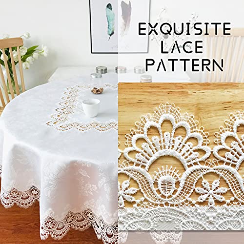 Lace Placemats Set of 2 Washable Off White 12x18inch - color: Carnation-white, size: 2pcs