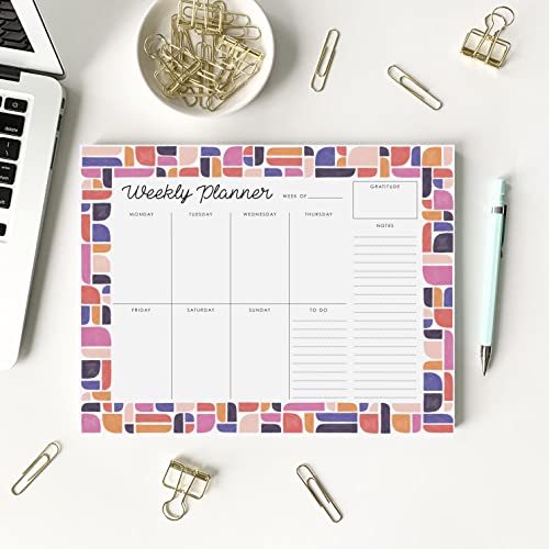 Weekly Planner Pad 52 Tear-Off Sheets Undated 8.5 x 11 Desk Pad - style: Style 3