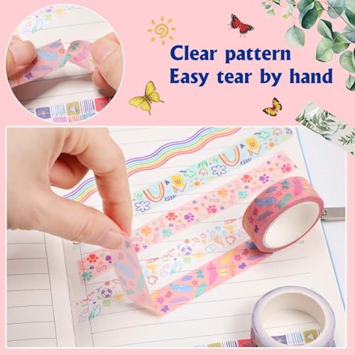 TaoBary 33 Rolls Washi Tape Set, 15mm Holiday Seasonal,Cool Style - style: Cool Style