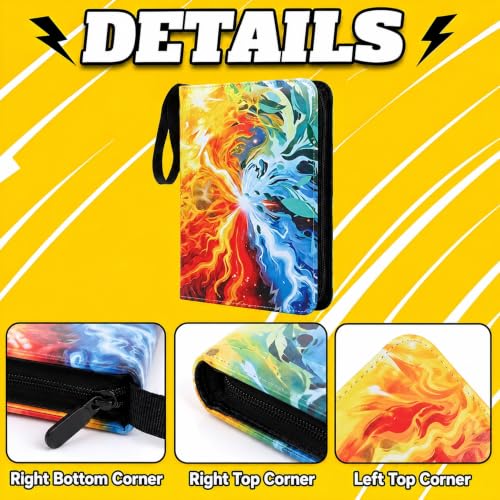 Card Binder, 9 Pocket 540 Card for Collectible Trading Card Albums - color: 540-COLORFUL-1
