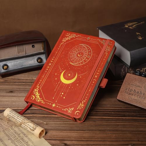 TIEFOSSI Line Journal Notebook for Women Men, 316 Pages,8.3x5.8 IN - color: Brown, size: Line