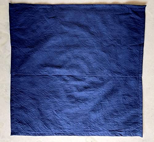 Indian Ethnic Cotton Blue Mirror Embroidered Cushion Cover Throw Pillow Cases Decorative Pillows Cover Boho 16x16 Inches - color: Blue