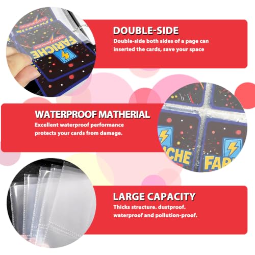 9 Pocket Trading Card Binder Fits 900 Cards, Portable Card Collector Album - color: 4 Protagonist Design-900 Cards