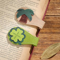 2PCS Leather Magnetic Bookmarks for Women, Personalized Leather Bookmark, PU Magnet Bookmark Clips Book Holder - style: Coconut & Clover