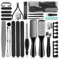36 in 1 Professional Pedicure Kit, Foot File, Foot Rasp and Callus Remover - style: Black