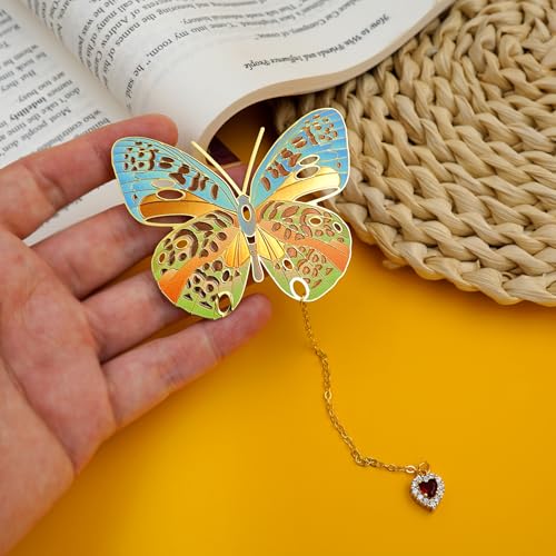 Butterfly Bookmarks for Women,Metal Bookmark,Unique Gifts Book Markers for Women Book Lovers,Teacher Appreciation Gifts,Valentine Mother's Day Christmas New Year Birthday Gift (03-Spotted) - color: 03-spotted
