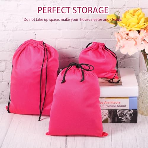 20 Pcs Satin Game Storage Bags for Women Men, S, M, L, Pink - color: Pink, size: S,M,L