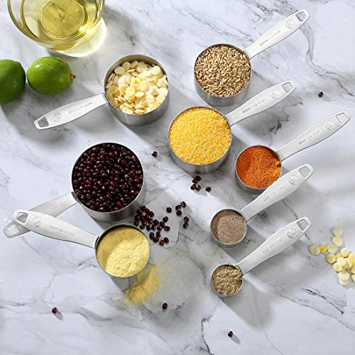 Stainless Steel Measuring Cups, 8 Piece Heavy Duty 18/8 Steel Measuring Cups Set - size: 8 Pieces: 8 Cups