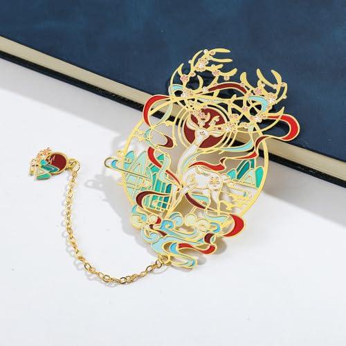 Shan Hai Jing Divine Beasts Bookmark Phoenix Dragon Koi Deer Good Luck Gift - color: Style 1 Gift Boxed