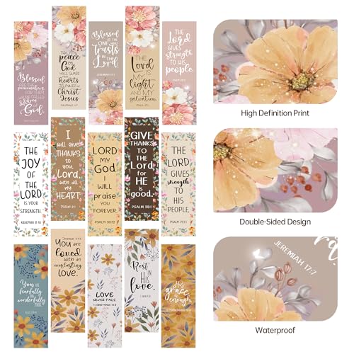 Bible Bookmarks, Christian Vintage Floral Book Marks for Women - style: Christian