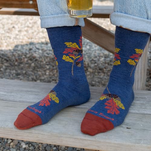 Darn Tough Women's Blossom Crew Lightweight Sock (Style 6104) - - color: Oak Denim, size: Large