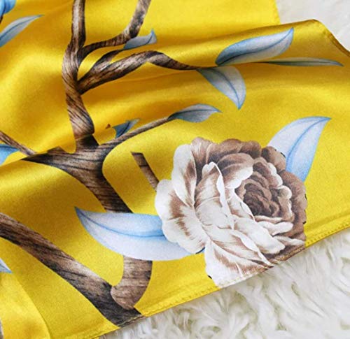 ANDANTINO 100% Silk Long Scarf-Women Large Oblong Shawls with Gift Packed - color: Illuminating Yellow