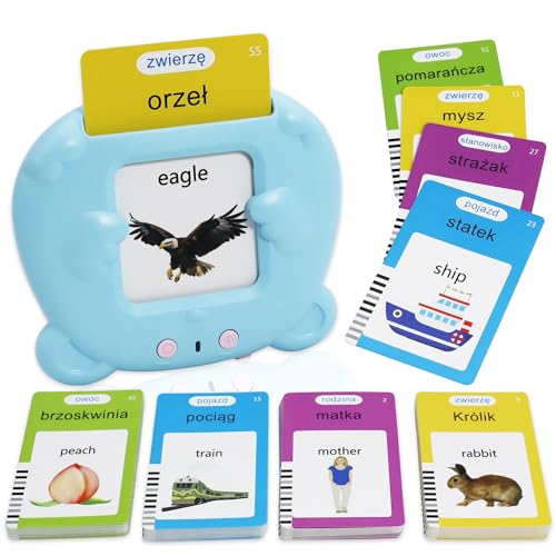 MAYAPHILOS 224 Sight Words Polish and English Talking Flash Cards - size: 224 Words Polish and English