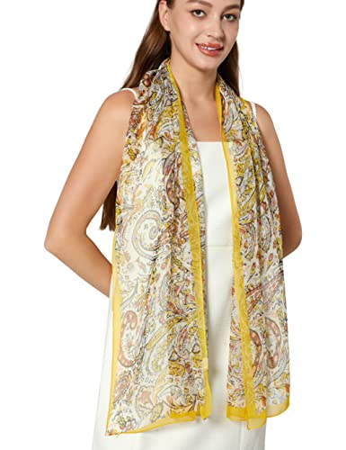 PANTONIGHT Long Chiffon Sheer Scarf Gradient Shaded Colors Lightweight Scarf For Womens - color: No.726