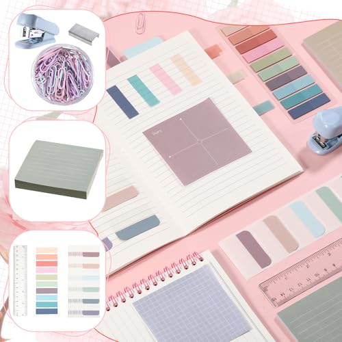 Eersida 74 Pcs School Supplies Set with Pencil Pouch, Pastel, Bright Style - color: Morandi, style: Bright Style