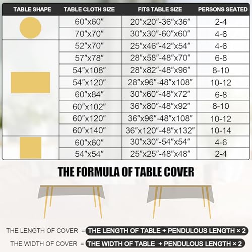 Smiry Round Table Cloth, Waterproof Heavy Duty Vinyl Tablecloths, Wipeable Washable Table Cover for Kitchen and Dining Room (Beige, 70" Round) - color: Beige, size: 70" (Round)