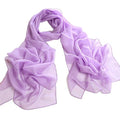 Tapp Collections™ Fashionable Soft Chiffon Scarf - color: Solid / Lilac Purple