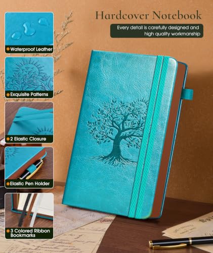 Small Journal Notebook 3.7"x6.8", 300 Page Lined Paper Pocket Size Notebook - color: Blue, size: A6 (3.7in x 6.8in)