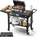 Leteuke Grill Cart for Blackstone Griddle, Portable Outdoor Grill Table