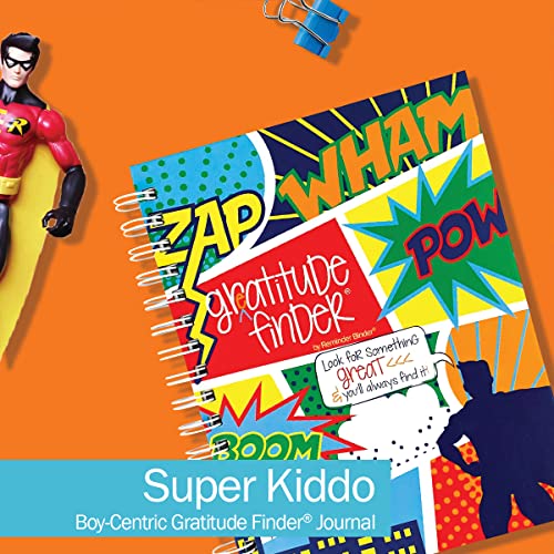 Denise Albright Gratitude Finder® 52 Week Non-Dated Journal for Boys with 177 Totally Cool Hand-Illustrated Stickers (Super Kiddo) - color: Super Kiddo Gratitude Finder Journal