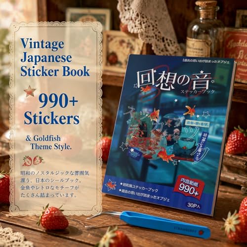 Tmtains 990Pcs+ Japanese Sticker Book for Scrapbook Junk Journal (Echo) - color: Ab-blue