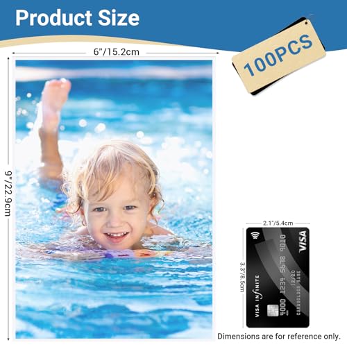 6x9 Photo Sleeves (100 ct) – Top Loading Clear Plastic Sleeve – Acid Free, No PVC – Soft Sheet Protectors for Photos, Jumbo Card Sleeves – Fits Albums, Storage & Magazine Protectors for Collectors - color: 6x9"