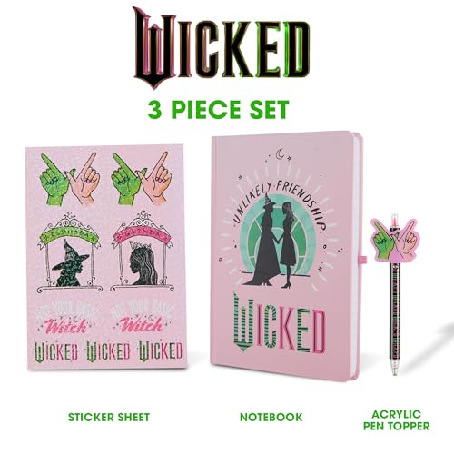 Wicked Kids Stationary Set for Girls and Boys, Journal Kit with Pen - color: Wicked