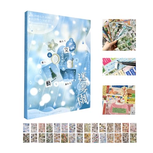 Japanese Stickers for Journaling Supplies, Kawaii Journal Stickers for DIY - color: Midnight
