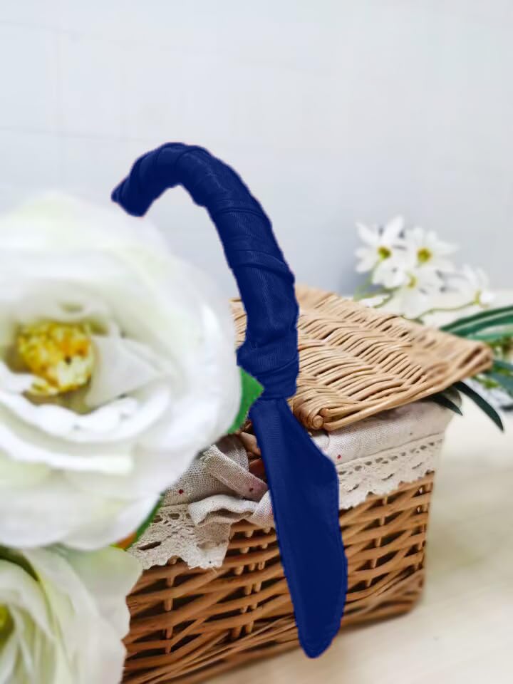 1 Piece of Square Satin Scarf Wrap Ribbon Neck Scarfs Halloween Retro Costume (23.62" x 23.62") - color: Navy Blue