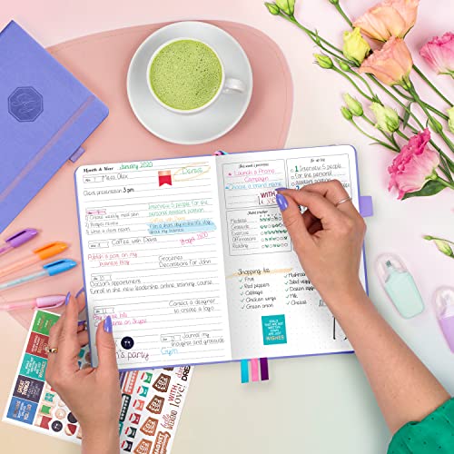 GoGirl Planner for Women, Undated Weekly Agenda Journal, Lavender - color: Lavender, size: Compact (5.3" x 7.7")
