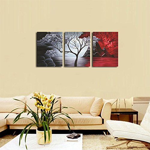 Wieco Art 3 Panels Abstract Canvas Wall Art for Home Decorations Wall Decor - size: 12x16inchx3pcs