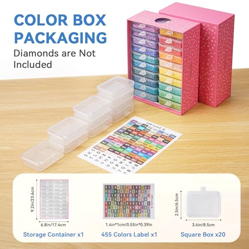 20PCS Diamond Painting Storage Containers Trays with Lids - size: 20 Piece Tray Kits