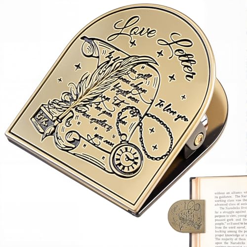 CRASPIRE Travelers Journal Clip Vintage Alloy Antique Bronze Metal Book Pen Page Decorative Bill Binder Holder Clips for TN Travelers Art Journaling Reading Decoration Accessories - style: Book