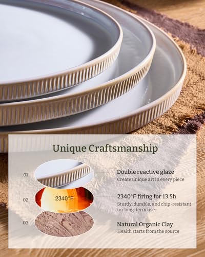 famiware Large Serving Platters Set of 3 Sizes - Oval, Cappuccino White - color: Cappuccino White