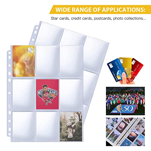 9 Pocket Page Protector, 200 Pack Trading Card Sleeves for Skylanders, MTG, Coupon, Game, Football Cards - size: 200