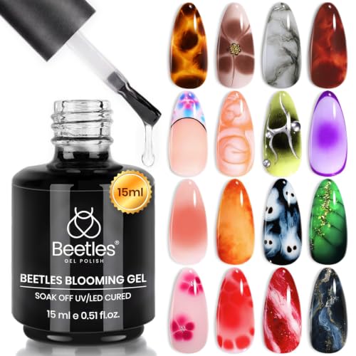 Beetles Blooming Gel 15 ml Clear UV Gel Polish Nail Art for Tortoise Nails - color: A-Clear-1
