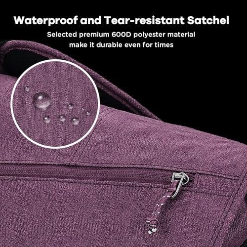 OIWAS Messenger Bag for Women, 17 Inch Laptop Crossbody Bags Men Casual Satchel Shoulder Bag College Travel Office Briefcase - color: Purple, size: 17 Inch