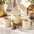 theterra Ceramic Coffee Mugs Set of 4, 14.2 oz Coffee Cups with Handle - color: Cappuccino, size: 14 OZ (Set of 4)
