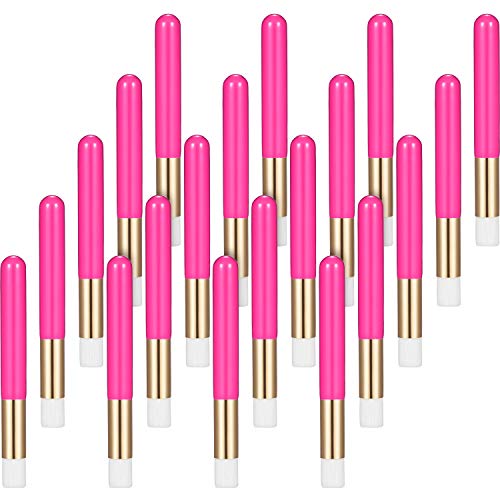 20 Pcs Eyelash Shampoo Brushes,Lash Shampoo Brush Lash Extension Brushes for Cleansing Peel Off Blackhead Remover Tool ﻿ - color: Rose Red