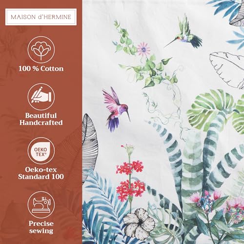 Maison d' Hermine Placemats Set of 4 Reusable 100% Cotton (13"x19") - color: 026 - Tropiques, size: 13" X 19" (Pack of 4)
