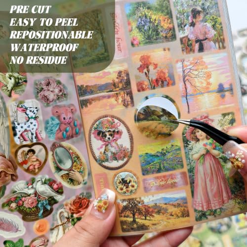 Vintage Garden Sticker Book for Scrapbooking Supplies - color: Greenflower Garden