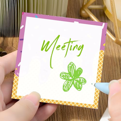 Sticky Notes 3x3 Inches, 2 Pads, Easy Post Cute Self-Stick Notes, Colorful Self Stick Notes Pads for Home Office Notebooks Accessories, Strong Adhesive Note Pad Pink Ice Cream Drip - color: Pink Ice Cream Drip