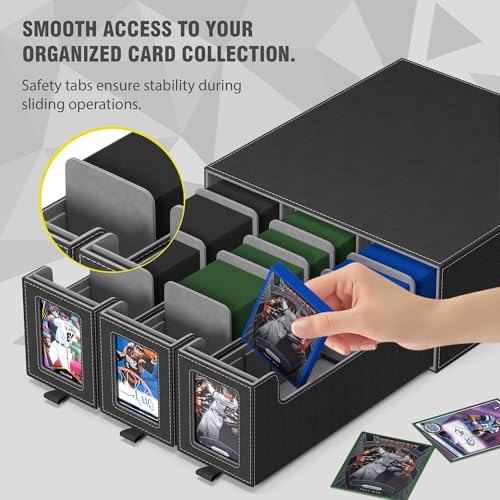 3-Drawer Trading Card Storage Box Holds 2500+ Cards (Gray) - color: Gray