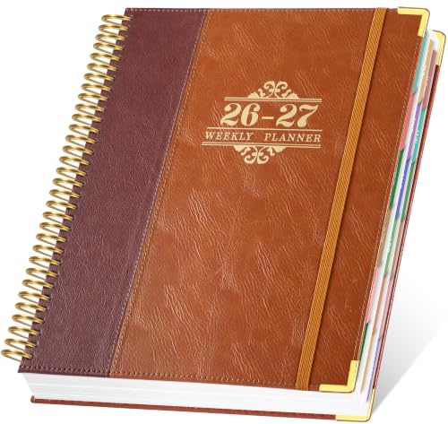 CAGIE 2026-2027 Weekly & Monthly Calendar Planner, Jul 2026-Dec 2027 - color: Rust Brown
