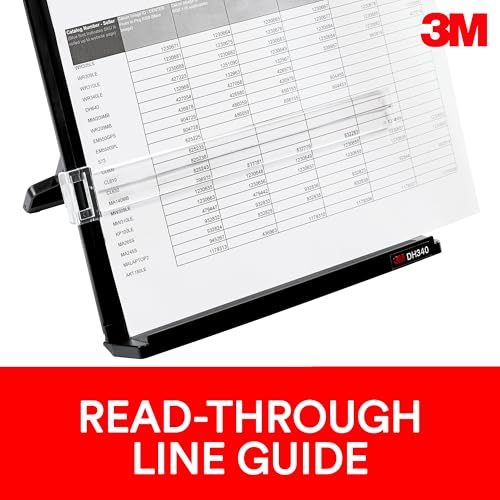 3M Desktop Document Holder for Monitor, 3.375 in x 12.0 in x 1.75 in