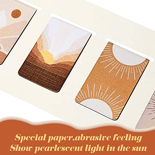 Zonon 10 Pieces Boho Sun Magnetic Bookmarks Magnetic Book Marks for Reading - style: Sunset Style