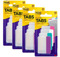Post-it Filing Tabs, 2 x 1.5, Solid Assorted Colors, Pack of 4
