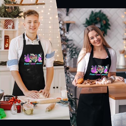 Nail Tech Aprons for Women with Pockets, Gifts for Nail Techs Technicians Artists Manicurists, Peace Love Nails - color: 13 Nail Tech Apron