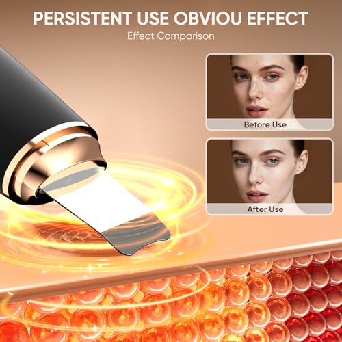 Silicone Face Scrubber Blackhead Scraper Rechargeable 2-in-1 Facial Cleansing Brush & Skin Spatula Duo, IPX7 Waterproof Exfoliating Massager Deep Cleansing for Women and Men(Black) - color: Black